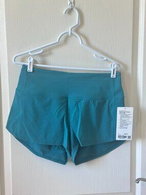 NWT Lululemon Speed Up HR Short 2.5" Lagoon Teal